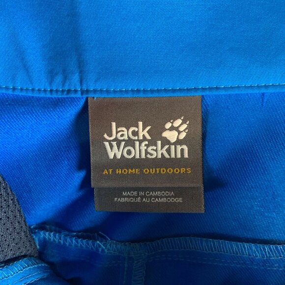 Jack Wolfskin Men's Softshell Blue Flex Shield Active Track Shorts Size XL 9003 - Picture 11 of 15